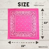 MDSTYLE 100% Cotton Bandana for Men & Women 22" x