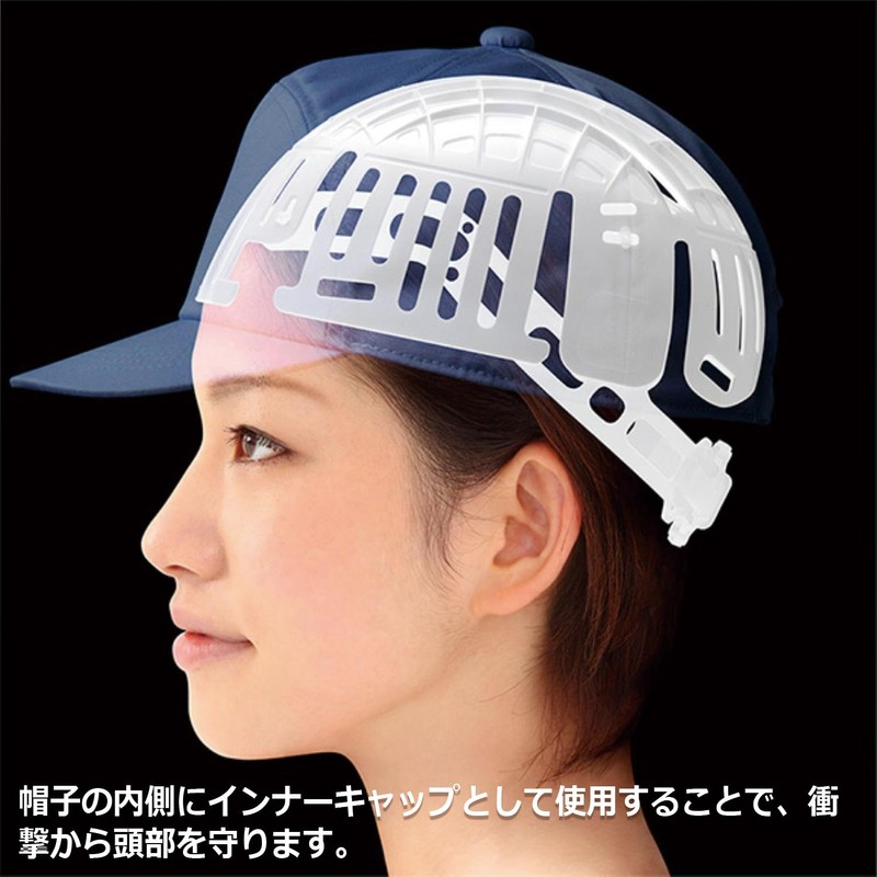 Midori Anzen INC200 Inner Cap, Head Protection, Polyethylene, Black