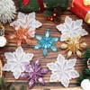 4 Pcs Christmas Snowflake Resin Molds, Silicone 3D Snowflake Molds
