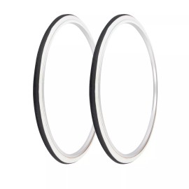PRO+ TIRES 27" x 1-1/4" Black/White P-148 PAIR (2 PCS)