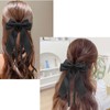 Black Hair Bows for Women Large Bow Hair Clips Silky