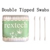 Cotton Swabs 200 Count, Rounded and Pointed Dual Tip (Pack