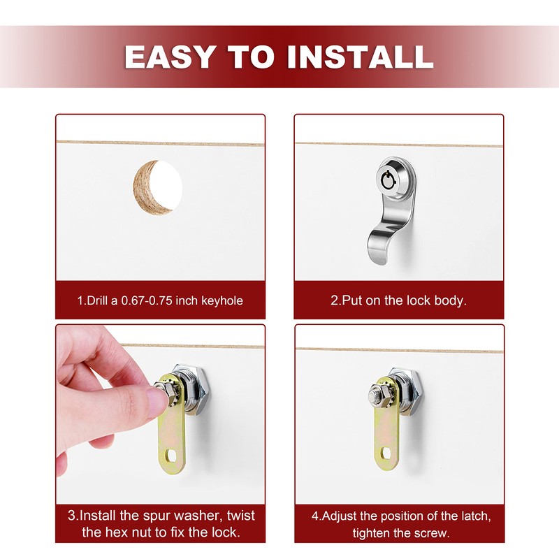 Naissian RV Locks for Storage Door 1 1/8 INCH, Camper