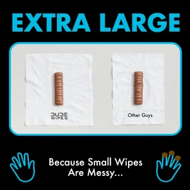 DUDE Wipes - Flushable Wipes - 2 Pack, 96 Wipes - Unscented Extra-Large Adult Wet Wipes