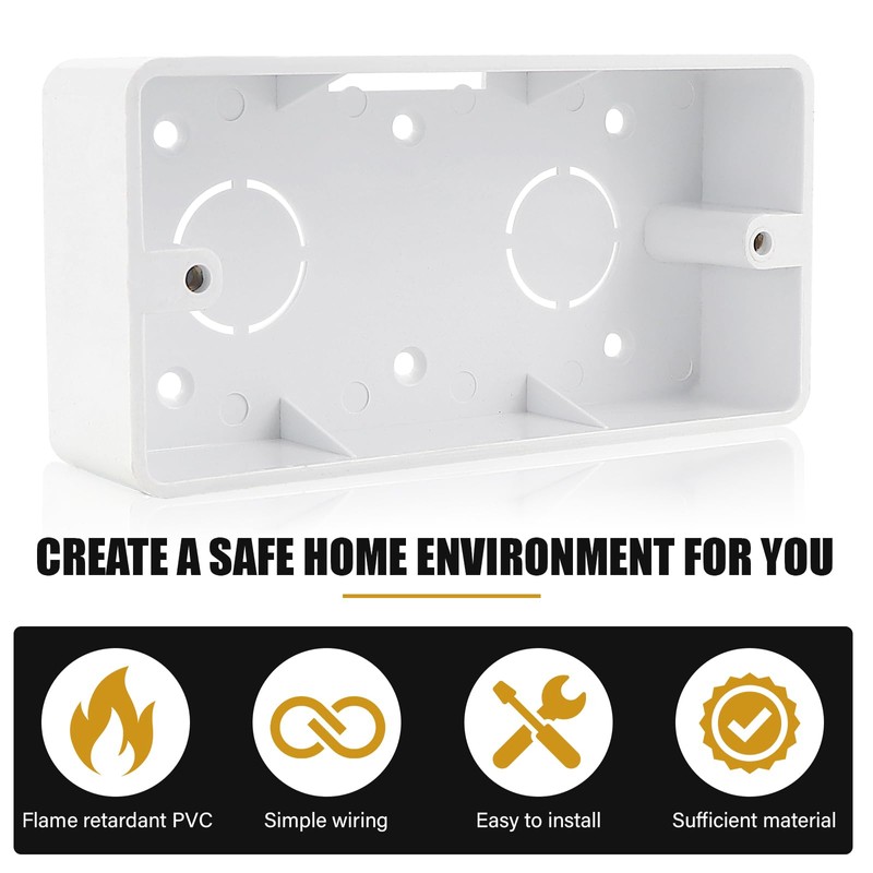 6 Pcs Switch Outlet Box, ABS Electrical Enclosure Box, Surface