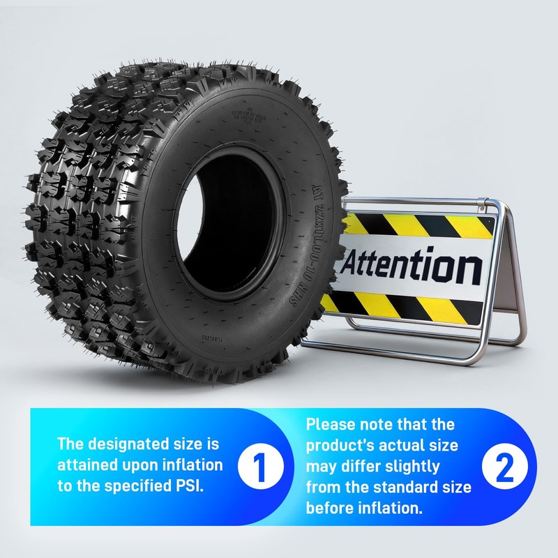 TRIBLE SIX 22x11-10 All Terrain ATV UTV Tires 22x11x10 Tires,
