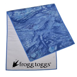 FROGG TOGGS Chilly Pad Pro Soft Microfiber Instant Cooling Towel, Machine Washable, 33”x10.5”, Realtree Fishing Aspect Ocean Blue