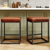 MAISON ARTS Counter Height 24" Bar Stools Set of 2