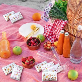 Fourluoo 50 Pack Spring Flower Pocket Tissues Individual Packs Floral Pocket Facial Bulk 3 Ply Wildflower Wallet Travel Tissues for Spring Wedding Party Supplies