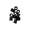 Pkg of 6 - Black SBR Rubber Push-in Grommet -