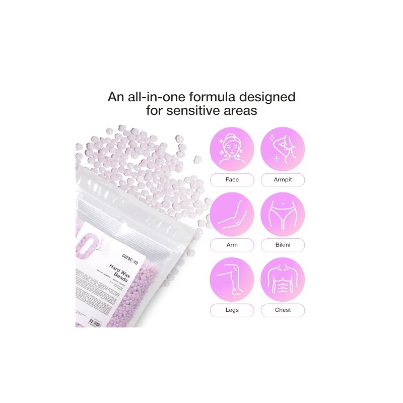 Curacoro Italian Hard Wax Beads 500g, Hair Removal Wax Beans,