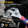 WORKPRO 2-in-1 Adjustable Wrench and Pipe Wrench, 42mm Wide Jaw,