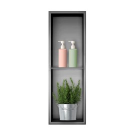 Elefloom Shower Niche, Stainless Steel Elegant Bathroom Niche, No Tile Needed Recessed Shower Shelf Organizer for Storage