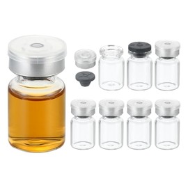 YOKIVE 8 Pcs Sample Vials, Lab Empty Vials | Lab Supplies, Great for Chemistry Lab Chemicals (Transparent, 5-ml)