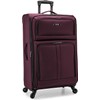 U.S. Traveler Anzio Softside Expandable Spinner Luggage, Burgundy, Checked-Large 30-Inch
