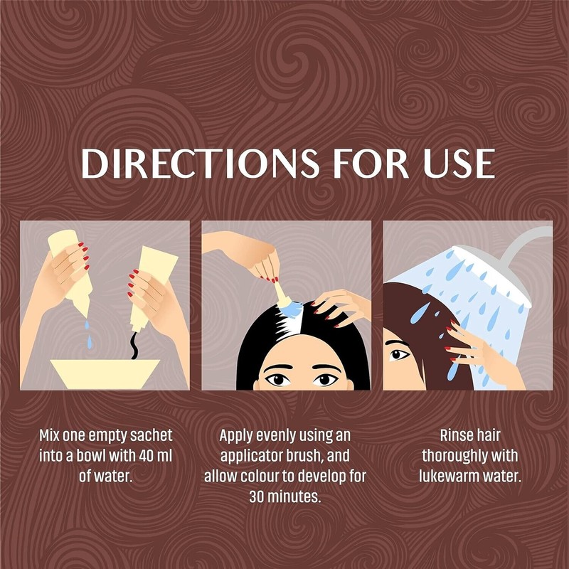 Dabur Henna Hair Color - Dark Brown, Dye , Ammonia