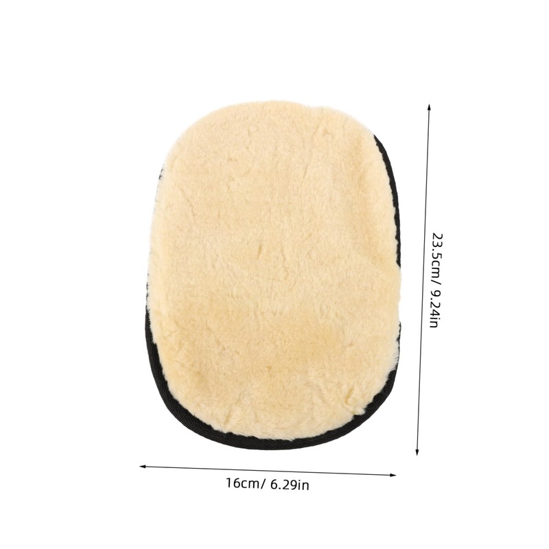 Mikinona Leather Boot Buffing Pad Shoe Polishing Glove Faux Lambswool