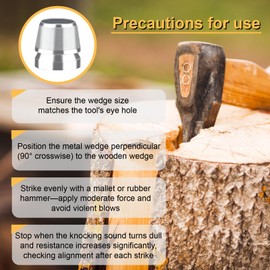 FiLwW 20pcs Round Axe Handle Wedge Set, Multiple Sizes Metal Wedge Hammer Handle Kit for Axe Claw Hammer Sledge