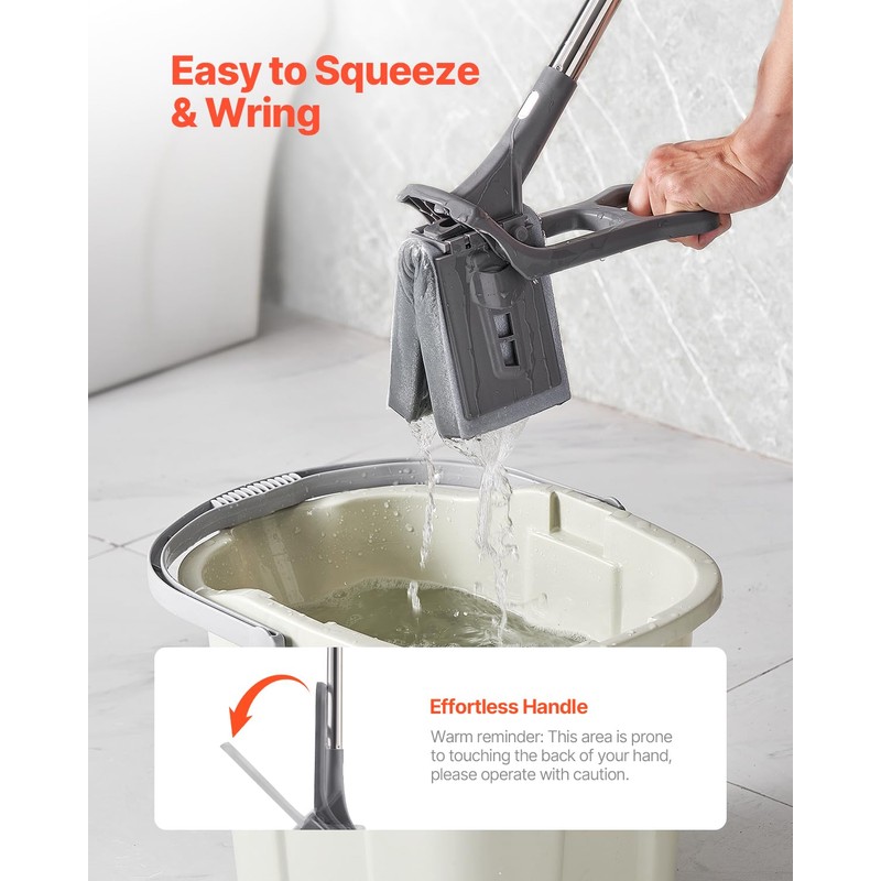 VEVOR Sponge Mop, High-Density PU Sponge Mop with 1 Pcs