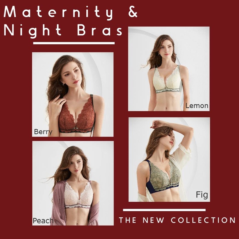 Atashfly Breastfeeding Bra with Extended Hook and Drawstring Closure Front