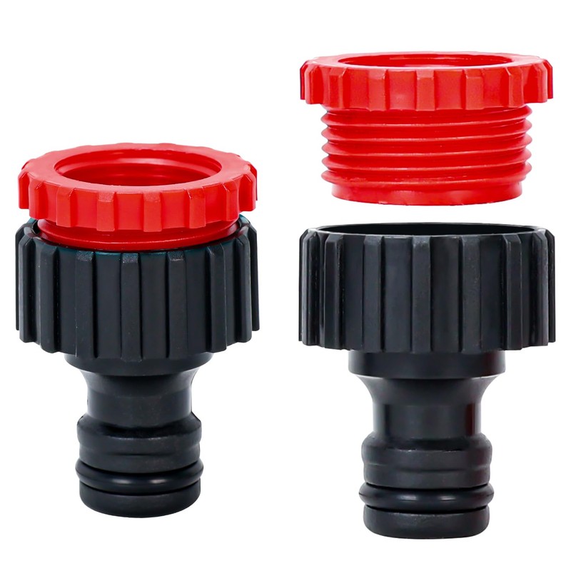 TOPWAYS 3/4 inch and 1/2 inch Hose Tap Connector, 2in1