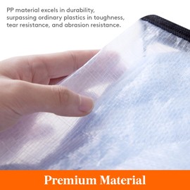 Lifewit Pack of 4 Transparent Plastic Storage Bags, 60 L Clothes Storage, Wardrobe Storage, Moving Boxes, Storage Boxes with Reinforced Handle for Duvets, Clothes, Blankets