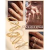 THUNARAZ Stackable Rings for Women Non Tarnish 14k Gold Plated