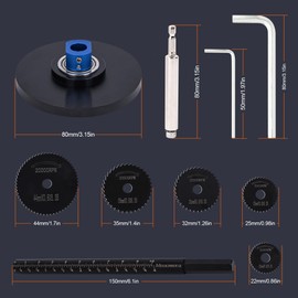 Meaowera Professional PVC Pipe Cutter - Heavy Duty Aluminum Alloy Multi-Material Adjustable Cutting Tool for PVC Pipe/Wood/Soft Metal with 5 Replaceable Blades,2 Cutting Axles & Installation Kit