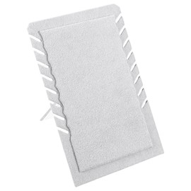 PATIKIL Necklace Display, Necklace Display Stand Necklace Stand Display Velvet Rectangle with 8 Notch for Selling Jewelry Photography Chains, Grey