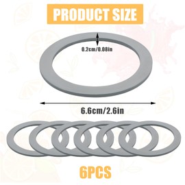 6pcs Blender Gasket for Oster, Blender Rubber Ring Replacement Gray O-Ring Blender Gasket Replacement Compatible with Oster Osterizer