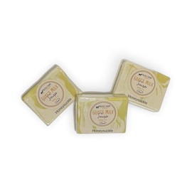 Goat Milk Soap for Sensitive Skin, 3 Pack, Nourishes & Soothes with Natural Oils (Honeysuckle)