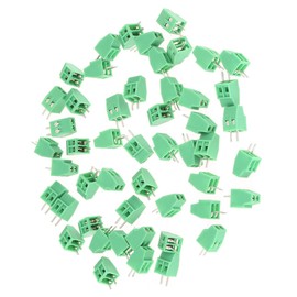 Screw Terminal Block Connector, 50 Pieces, 2 Pole, 3.5 mm Pitch Screw Terminal Block Connector, PCB Terminal Block Connector, Screw Terminals 6*5*6