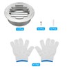 PATIKIL 4.5" Round Soffit Air Vents, Stainless Steel Louver Grille