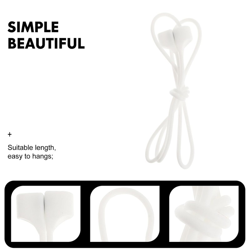 TEHAUX 4Pcs Portable Lost Hanging Rope for Earphones Magnetic Suction