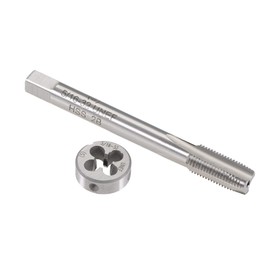 sourcing map 5/16"-32 UNEF Tap and Die Set, HSS Machine Thread Tap with Round Threading Die, Right Hand