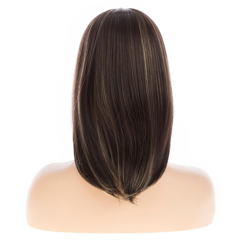 Beweig Brown Wigs for Women Shoulder Length Straight Middle Part