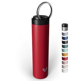 Ever Vessel Super Maxi Stainless Steel Water Bottle 36oz - Double Wall Vacuum Insulated | Integrated Carry Handle | Leak Proof flip top lid | Lightweight & Stylish - Red