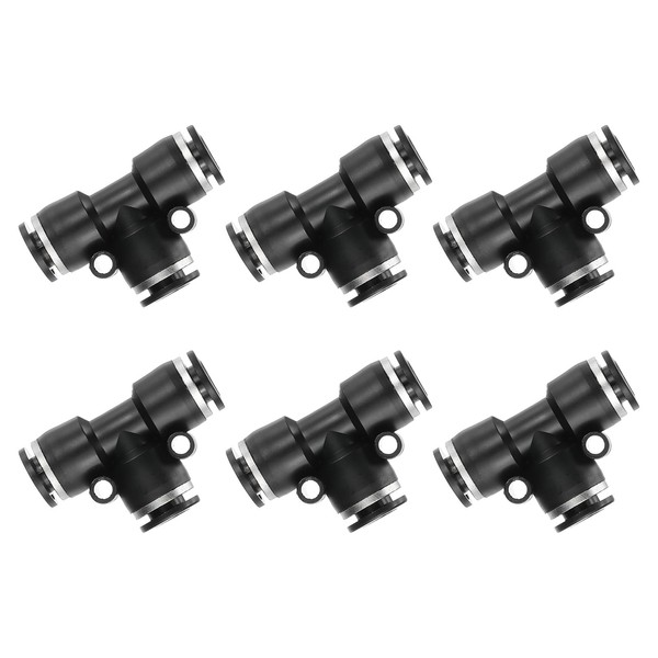 PATIKIL 6 Pcs t Shape 3 Way Push to Connect
