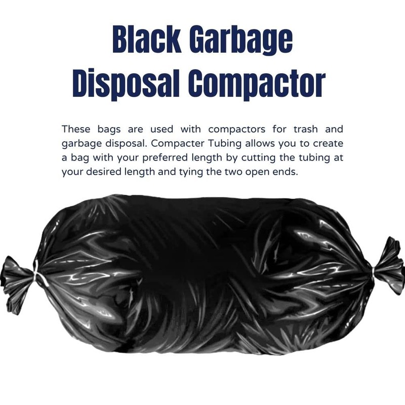 Plasticplace Compactor Tubing │ 4 Mil │ Black │ 32”