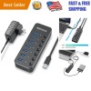Elegant 7-Port USB 3.0 Hub - Fast Data Transfer with