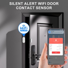 Door Alarms for Home Security,Smart Life or Tuya APP Control WiFi Door Alarms for Kids Safety,No Hub Silent Alarm Mode Window Sensors,Easy to Install,Long Battery Life,NO Monthly Fees