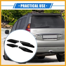 Partuto 4pcs Car Roof Rack Side Rails End Cover Shell Cap Compatible for Lexus GX470 2003-2009, Durable Plastic Black Cargo Rack Legs Protection Replacement