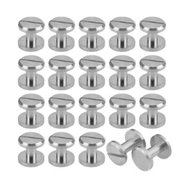 Mesanda Chicago Screw, Set of 20, Set of 20, Brass Concho, Rivet Screws, Single Screw Screws, Bag Belt, Leathercraft, DIY Handmade Parts, Book, Album, Document, Binding, Caulking Plating, Gold,