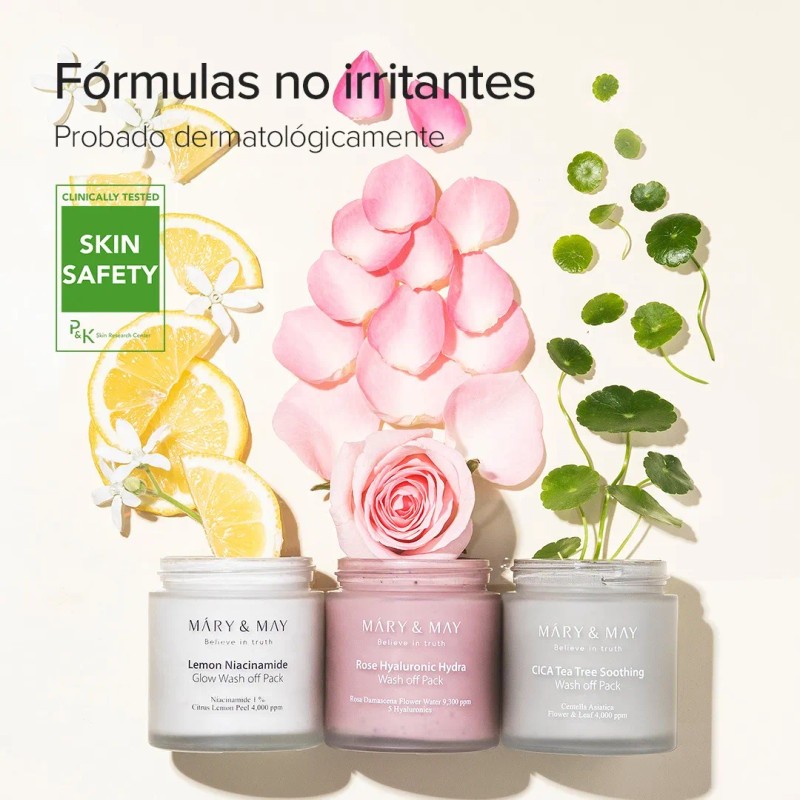 Mary&may Lemon Niacinamide Glow Wash Off Pack 125g Todo Tipo