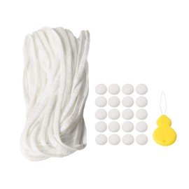 Mask Rubber Stopper Set, Flat Rubber, Thickness 0.2 inch (5 mm), Length Approx. 32.8 ft (10 m), 5 Colors, White