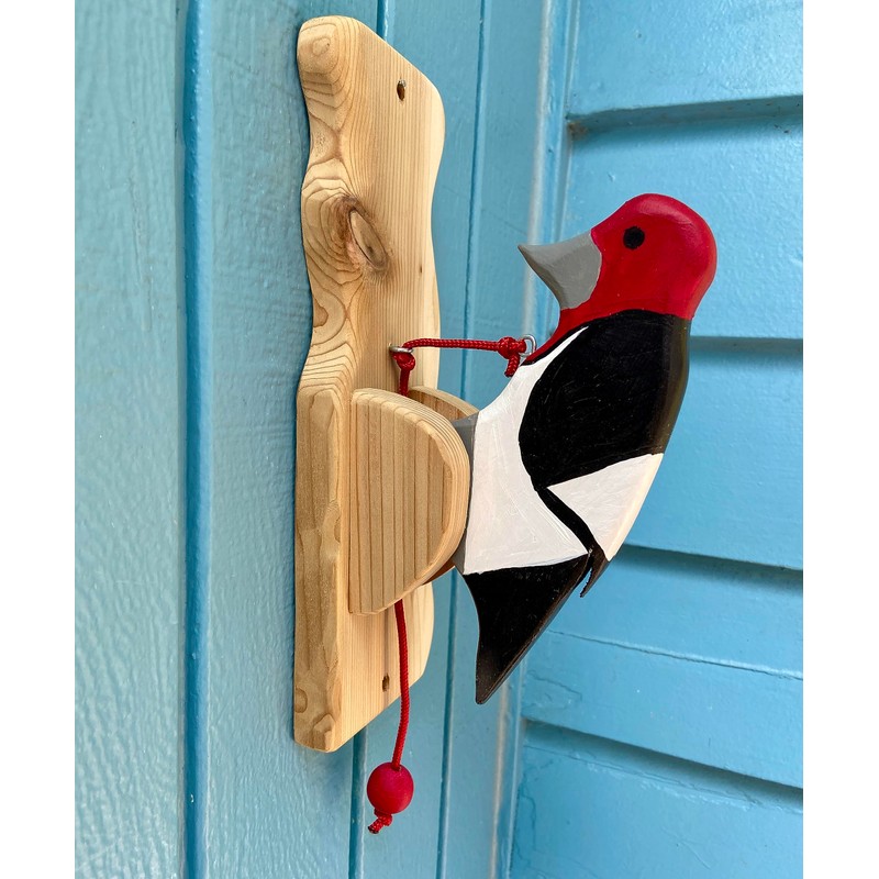 Red-headed woodpecker door knocker