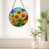 Xuoxeji Sunflower Stained Glass Ornaments, 20cm/7.87in Sunflower Kitchen Decor, Sunflower
