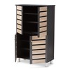 Baxton Studio Shoe Cabinets, One Size, Oak/Dark Gray