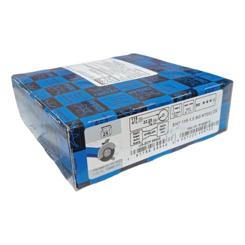 Disco Corte Inoxidable 4-1/2 X.040 X7/8 Pferd, Caja 25 Pzas