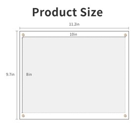 Kalami 8x10 Picture Frame Wall Mount Self Adhesive, Clear Acrylic No Drill Floating Frameless Poster Frame for Office Photo Canvas Document Gallery, Full Frame Size 10x11